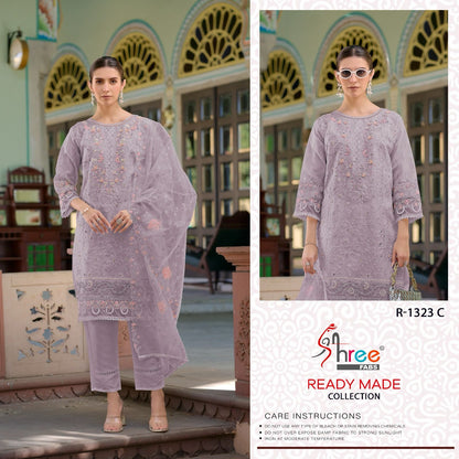 R 1323 Shree Fabs Organza Pakistani Readymade Suits Supplier Ahmedabad