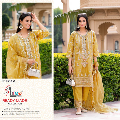 R 1334 Shree Fabs Organza Pakistani Readymade Suits Manufacturer India