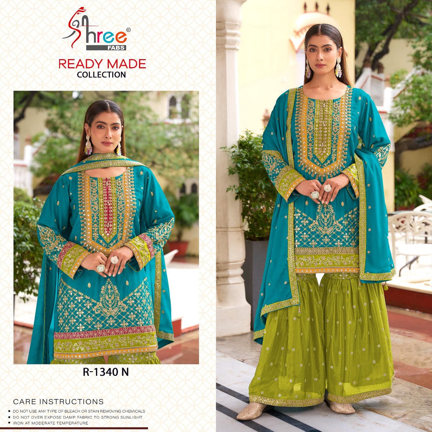 R 1340 Klmn Shree Fabs Chinon Pakistani Readymade Suits Supplier Ahmedabad