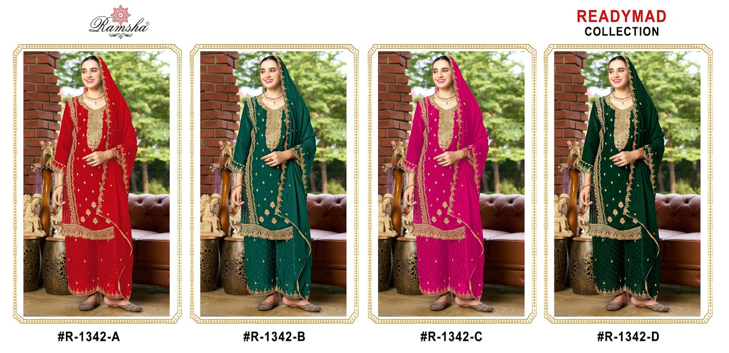 R 1342 Ramsha Pakistani Readymade Suits Exporter India