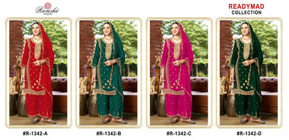 R 1342 Ramsha Pakistani Readymade Suits Exporter India
