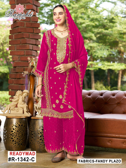 R 1342 Ramsha Pakistani Readymade Suits Exporter India