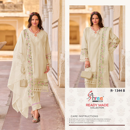 R 1344 Shree Fabs Cambric Cotton Pakistani Readymade Suits Wholesale