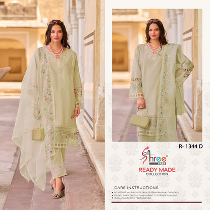 R 1344 Shree Fabs Cambric Cotton Pakistani Readymade Suits Wholesale