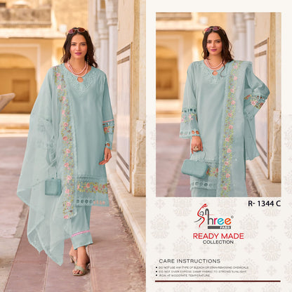 R 1344 Shree Fabs Cambric Cotton Pakistani Readymade Suits Wholesale
