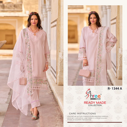 R 1344 Shree Fabs Cambric Cotton Pakistani Readymade Suits Wholesale