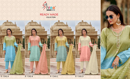 R 1345 Shree Fabs Padding Pakistani Readymade Suits Manufacturer