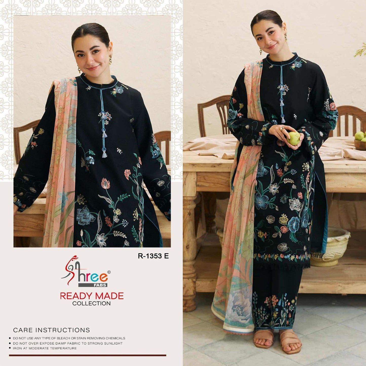 R 1353 Efgh Shree Fabs Cambric Cotton Pakistani Readymade Suits Supplier Gujarat