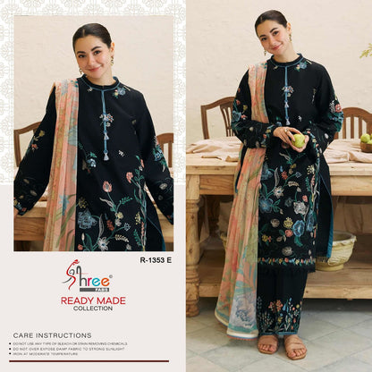 R 1353 Efgh Shree Fabs Cambric Cotton Pakistani Readymade Suits Supplier Gujarat