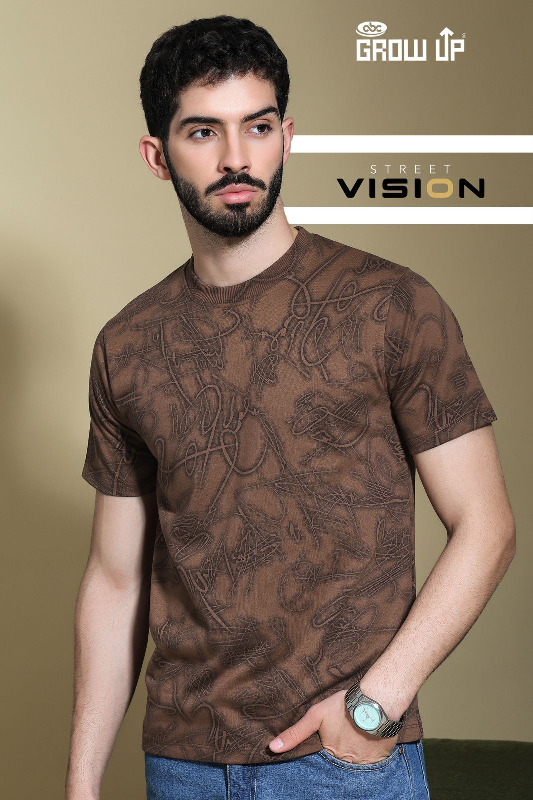 R 1353 Growup Looper Mens Tshirts Wholesale