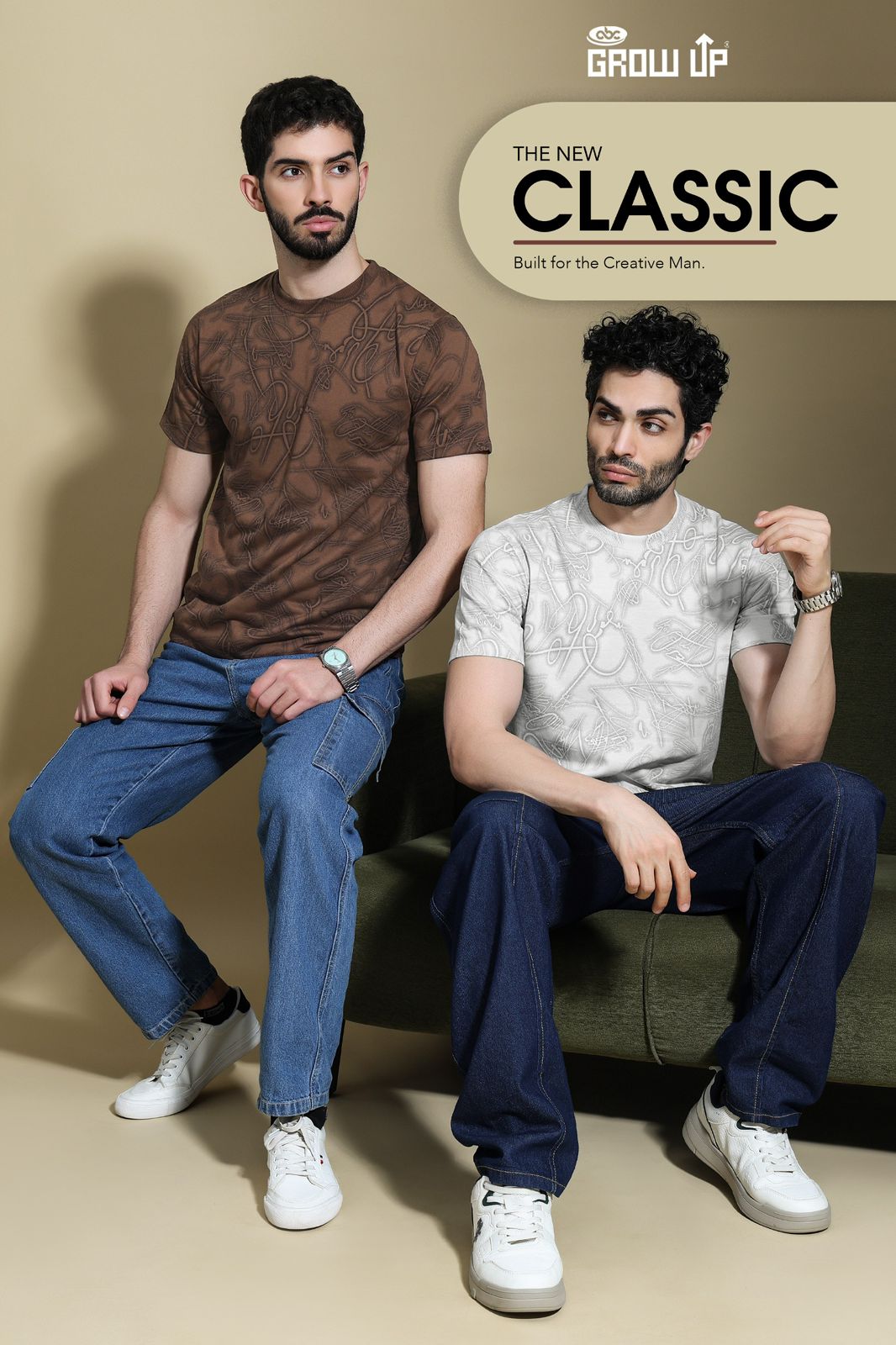 R 1353 Growup Looper Mens Tshirts Wholesale