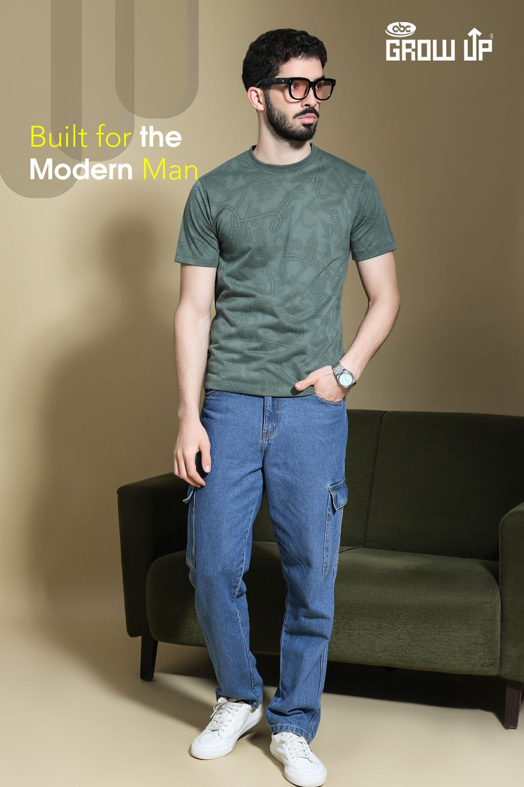 R 1353 Growup Looper Mens Tshirts Wholesale