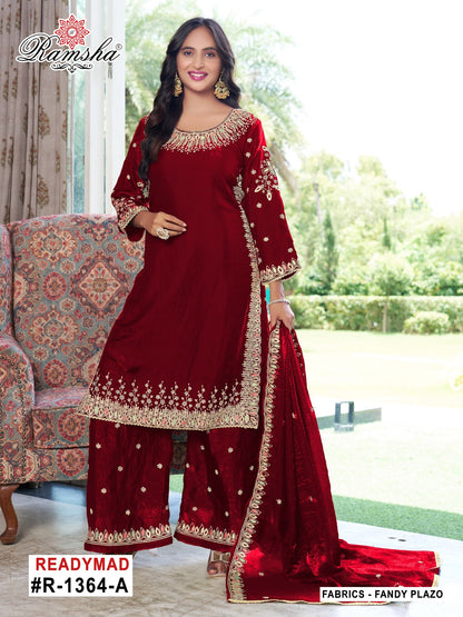 R 1364 Ramsha Pakistani Readymade Suits Supplier India