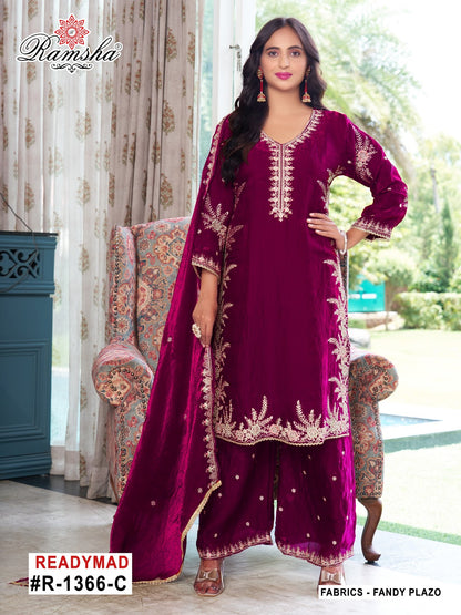 R 1366 Ramsha Pakistani Readymade Suits Supplier Gujarat