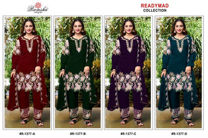 R 1377 Ramsha Georgette Pakistani Readymade Suits Wholesale Price