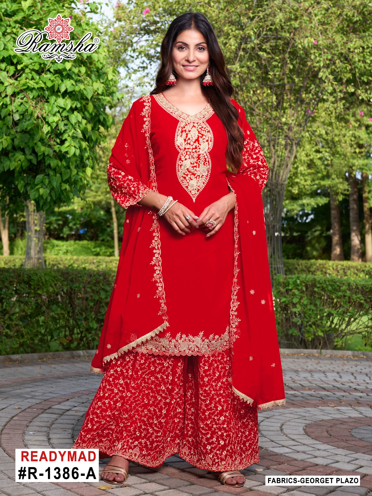 R 1386 Ramsha Georgette Pakistani Readymade Suits Wholesale Price