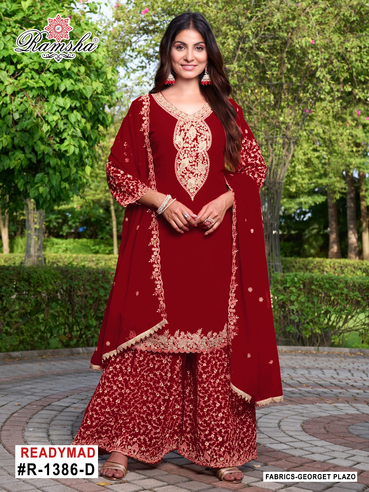 R 1386 Ramsha Georgette Pakistani Readymade Suits Wholesale Price