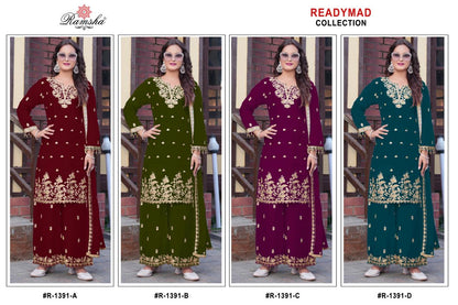 R 1391 Nx Ramsha Pakistani Readymade Suits Wholesale Price