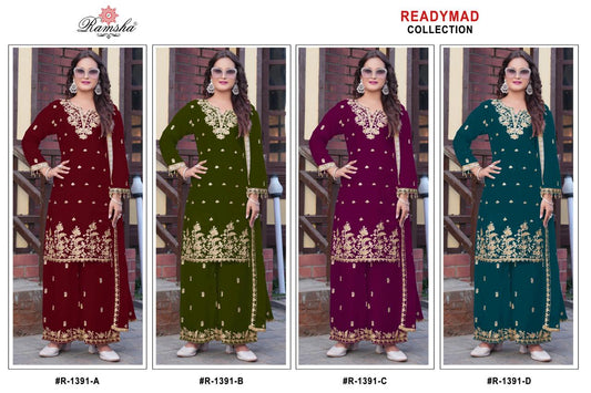 R 1391 Nx Ramsha Pakistani Readymade Suits Wholesale Price