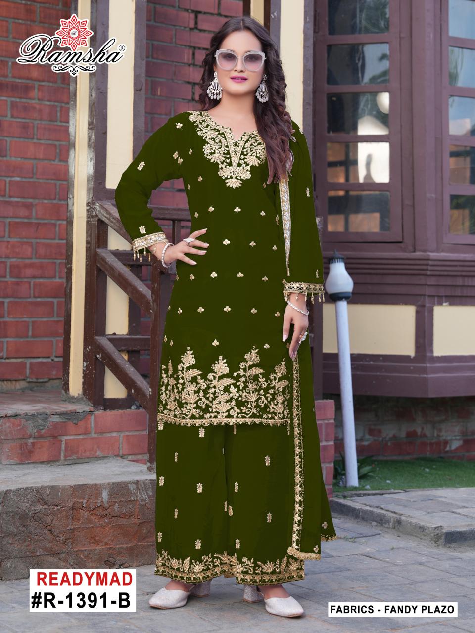R 1391 Nx Ramsha Pakistani Readymade Suits Wholesale Price
