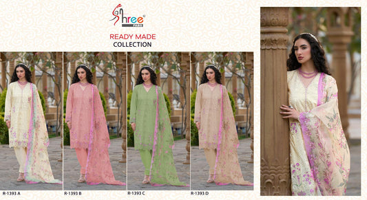 R 1393 Shree Fabs Cotton Lawn Pakistani Readymade Suits Manufacturer Gujarat
