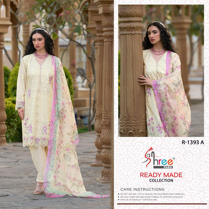 R 1393 Shree Fabs Cotton Lawn Pakistani Readymade Suits Manufacturer Gujarat