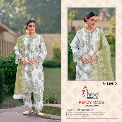 R 1398 Shree Fabs Organza Pakistani Readymade Suits Manufacturer Ahmedabad