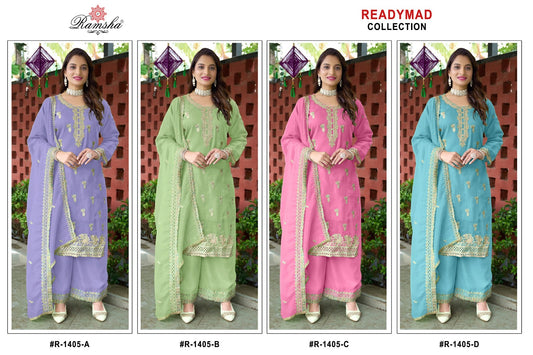 R 1405 Ramsha Pakistani Readymade Suits Supplier India