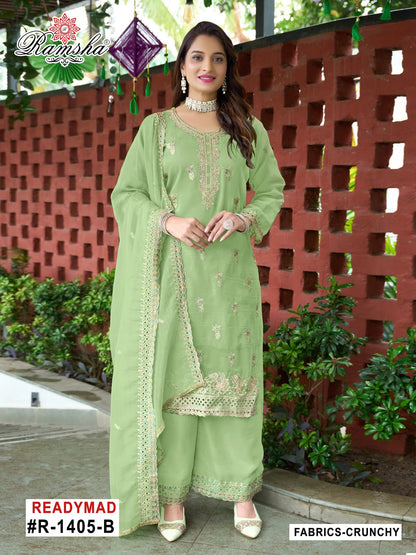 R 1405 Ramsha Pakistani Readymade Suits Supplier India