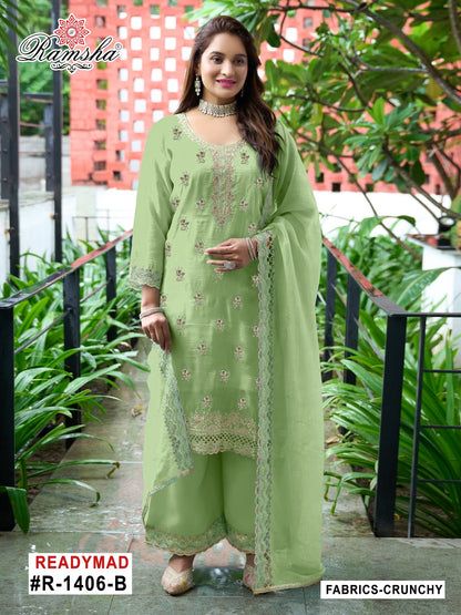 R 1406 Ramsha Pakistani Readymade Suits Manufacturer India