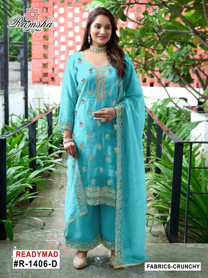 R 1406 Ramsha Pakistani Readymade Suits Manufacturer India