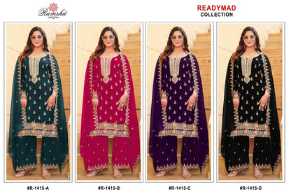 R 1415 Ramsha Georgette Pakistani Readymade Suits Exporter India