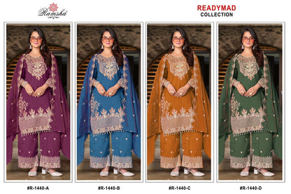 R 1440 Ramsha Vichitra Pakistani Readymade Suits Wholesaler Gujarat
