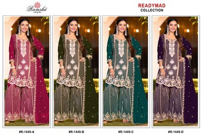 R 1449 Ramsha Georgette Pakistani Readymade Suits Supplier