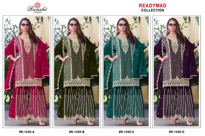 R 1450 Ramsha Georgette Pakistani Readymade Suits Wholesale