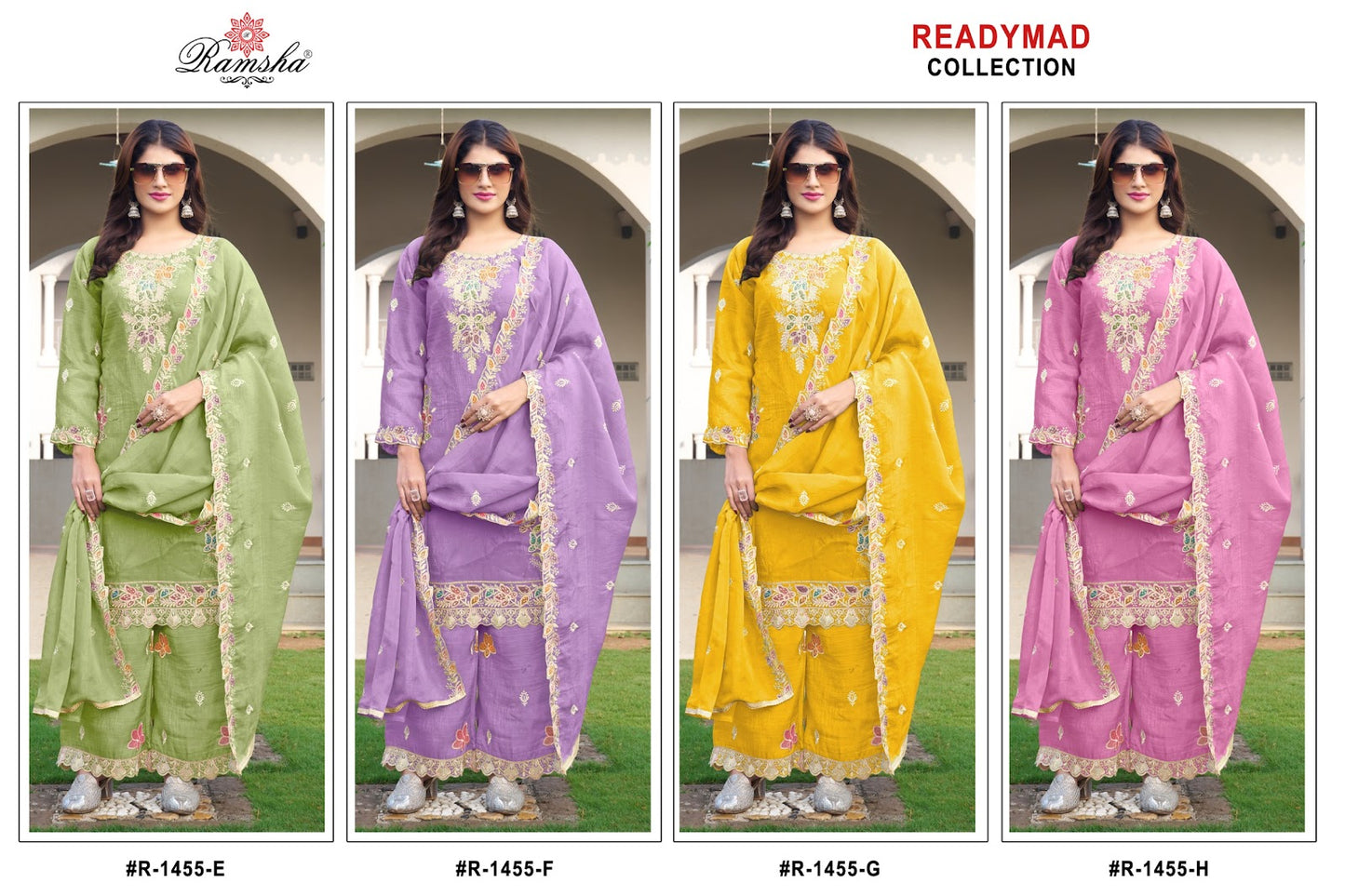 R 1455 Nx Ramsha Pakistani Readymade Suits Exporter