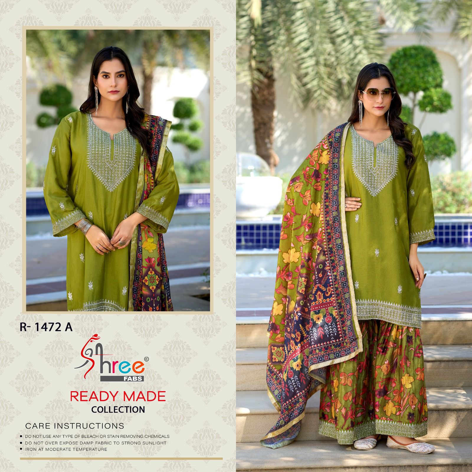 R 1472 Shree Fabs Chinon Pakistani Readymade Suits Exporter Gujarat