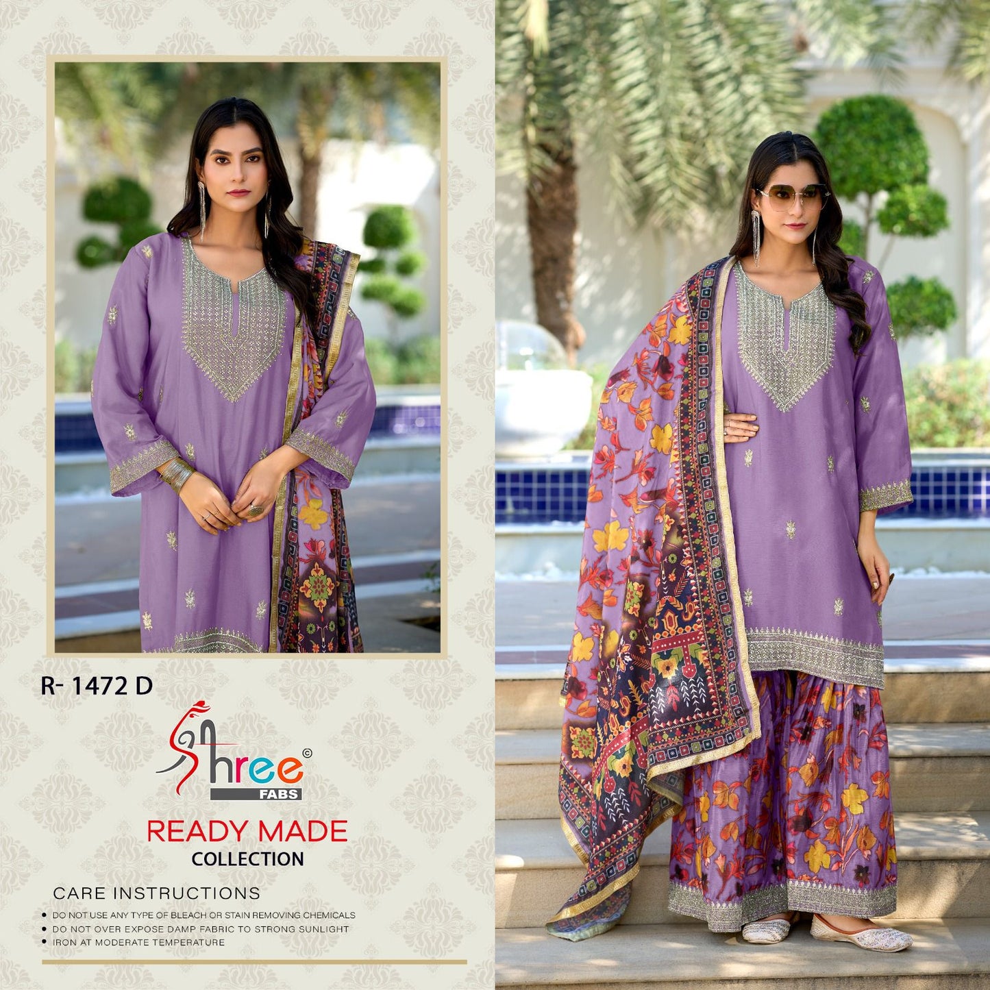R 1472 Shree Fabs Chinon Pakistani Readymade Suits Exporter Gujarat