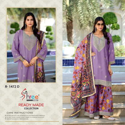 R 1472 Shree Fabs Chinon Pakistani Readymade Suits Exporter Gujarat