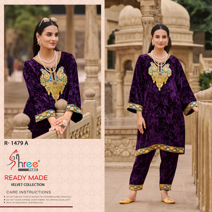 R 1479 Velvet Shree Fabs Co Ord Set Wholesaler India