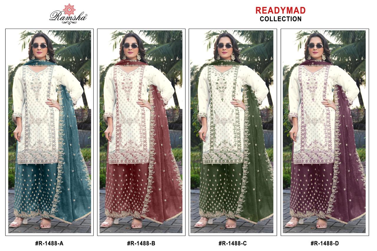 R 1488 Ramsha Pakistani Readymade Suits Supplier
