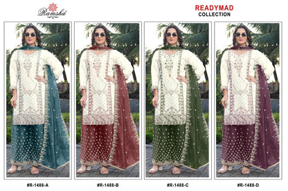 R 1488 Ramsha Pakistani Readymade Suits Supplier