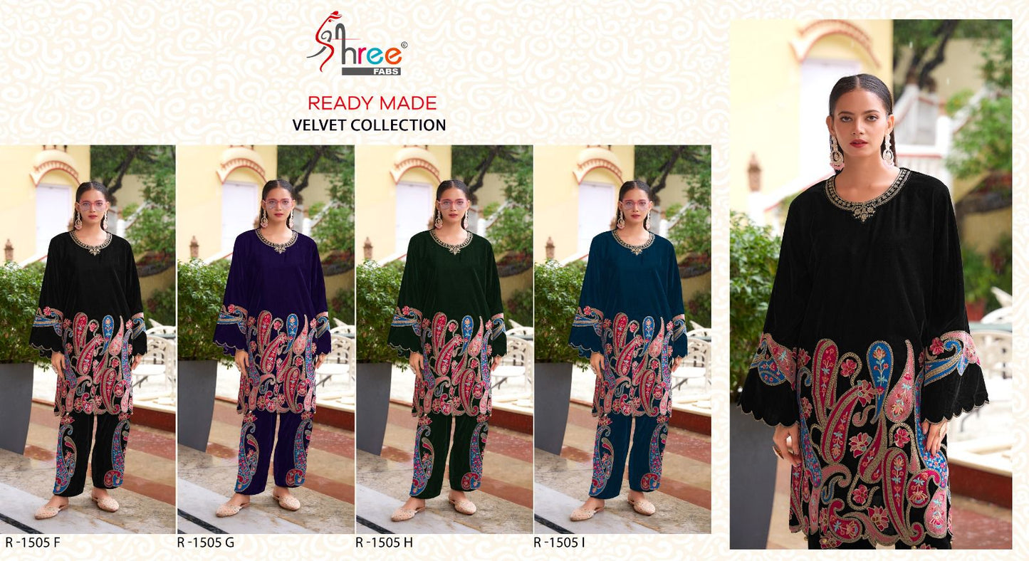 R 1505 Fghi Velvet Shree Fabs Co Ord Set Wholesaler India