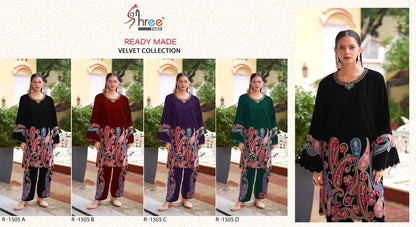 R 1505 Velvet Shree Fabs Co Ord Set Wholesale Rate