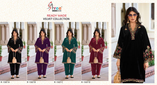 R 1507 Velvet Shree Fabs Co Ord Set Manufacturer