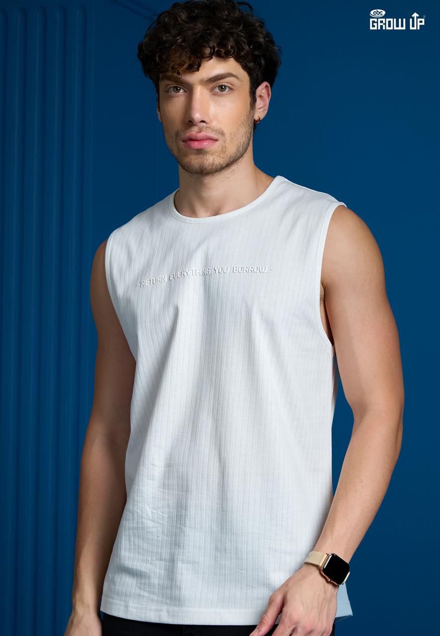 R 1513 Growup Knit Mens Tank Top Exporter India