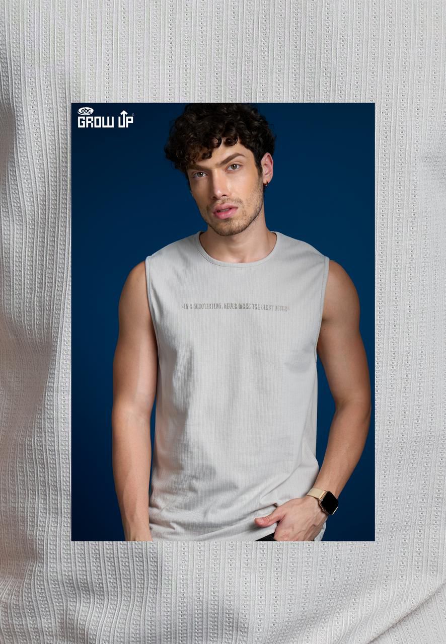 R 1513 Growup Knit Mens Tank Top Exporter India