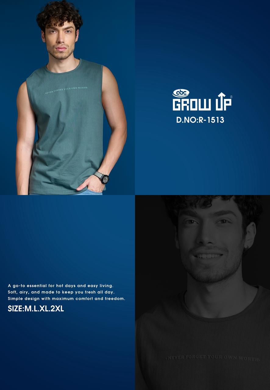 R 1513 Growup Knit Mens Tank Top Exporter India