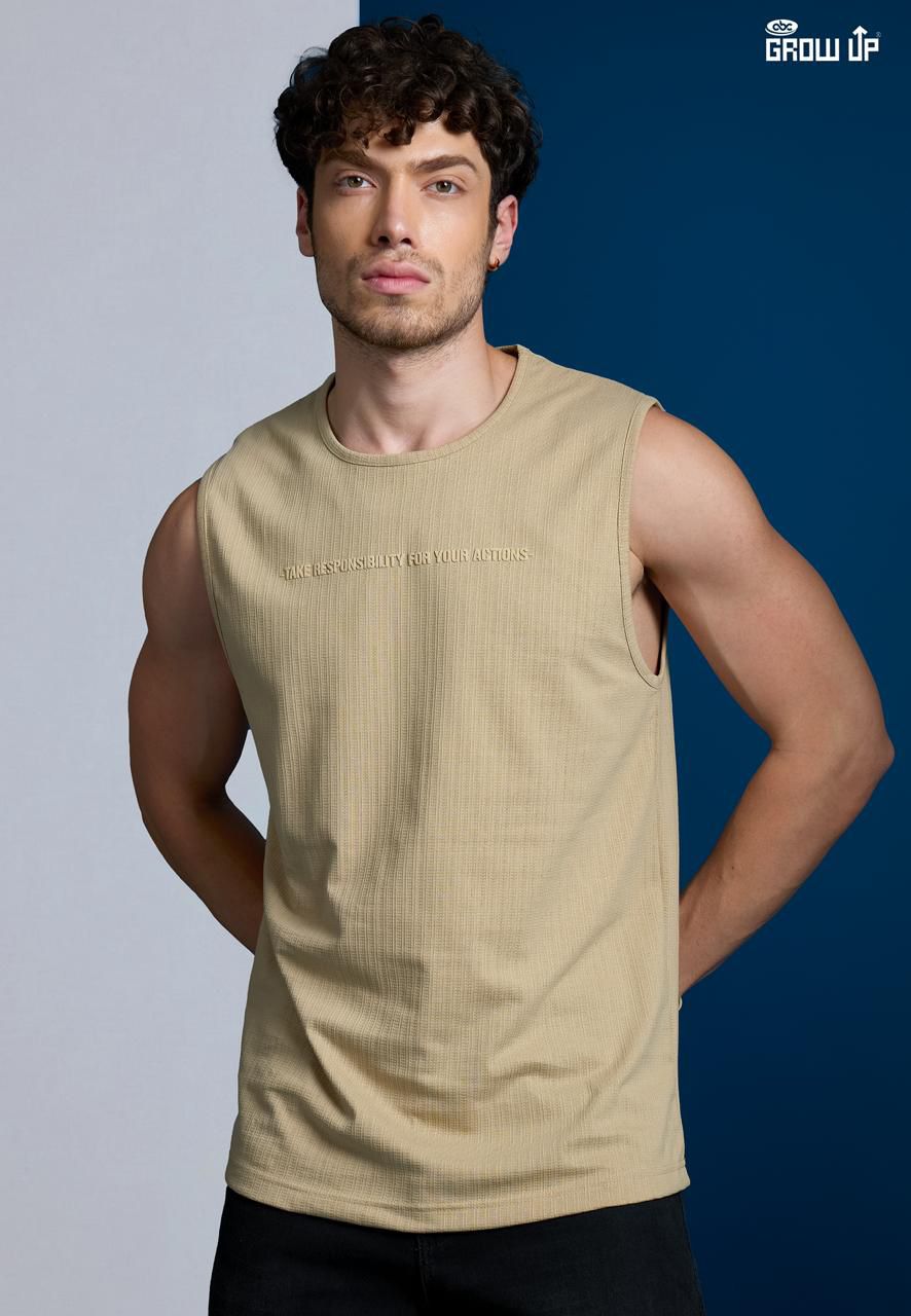 R 1513 Growup Knit Mens Tank Top Exporter India