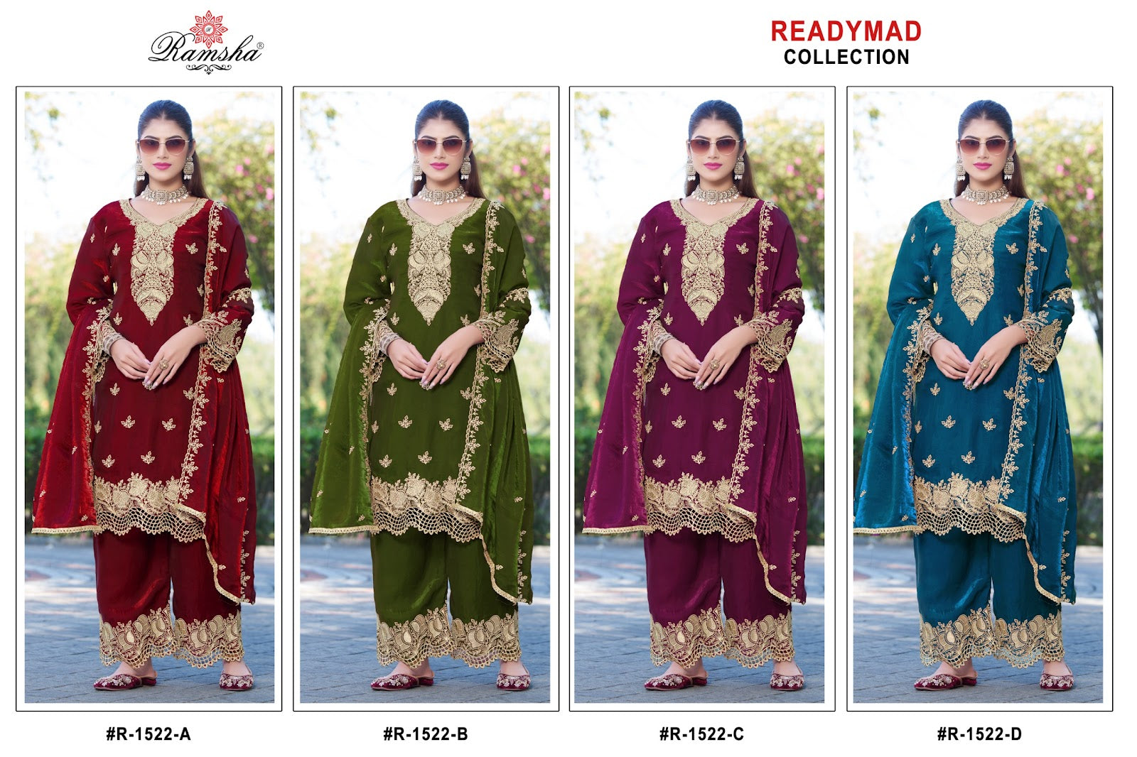 R 1522 Ramsha Pakistani Readymade Suits Exporter Ahmedabad